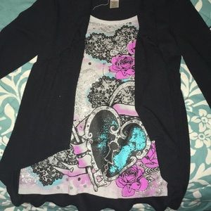 Cute kids blazer with sparkly shirt combined